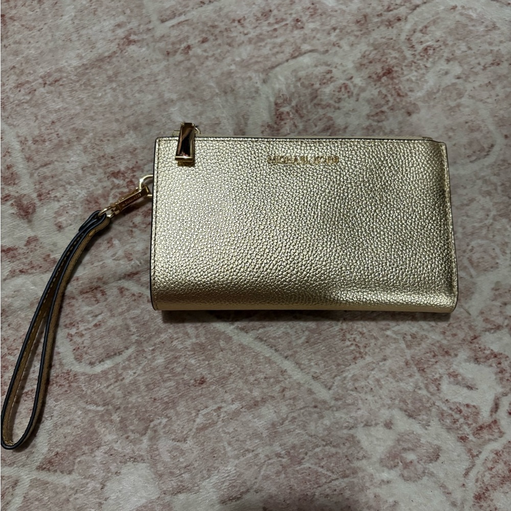 Michael Kors Metallic Gold Clutch